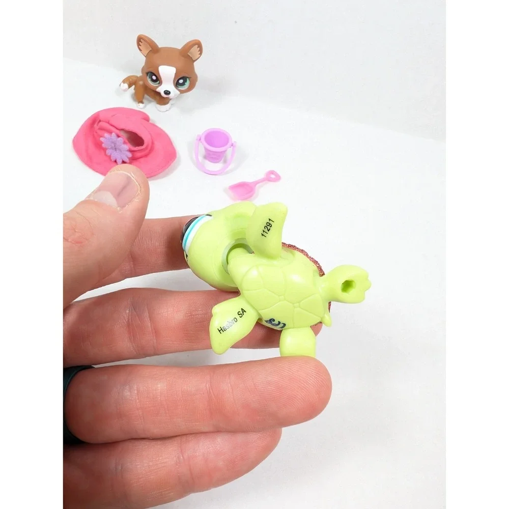 Authentic Littlest Pet Shop Playset Pretty Pairs #2149 #2150 Turtle Corgi